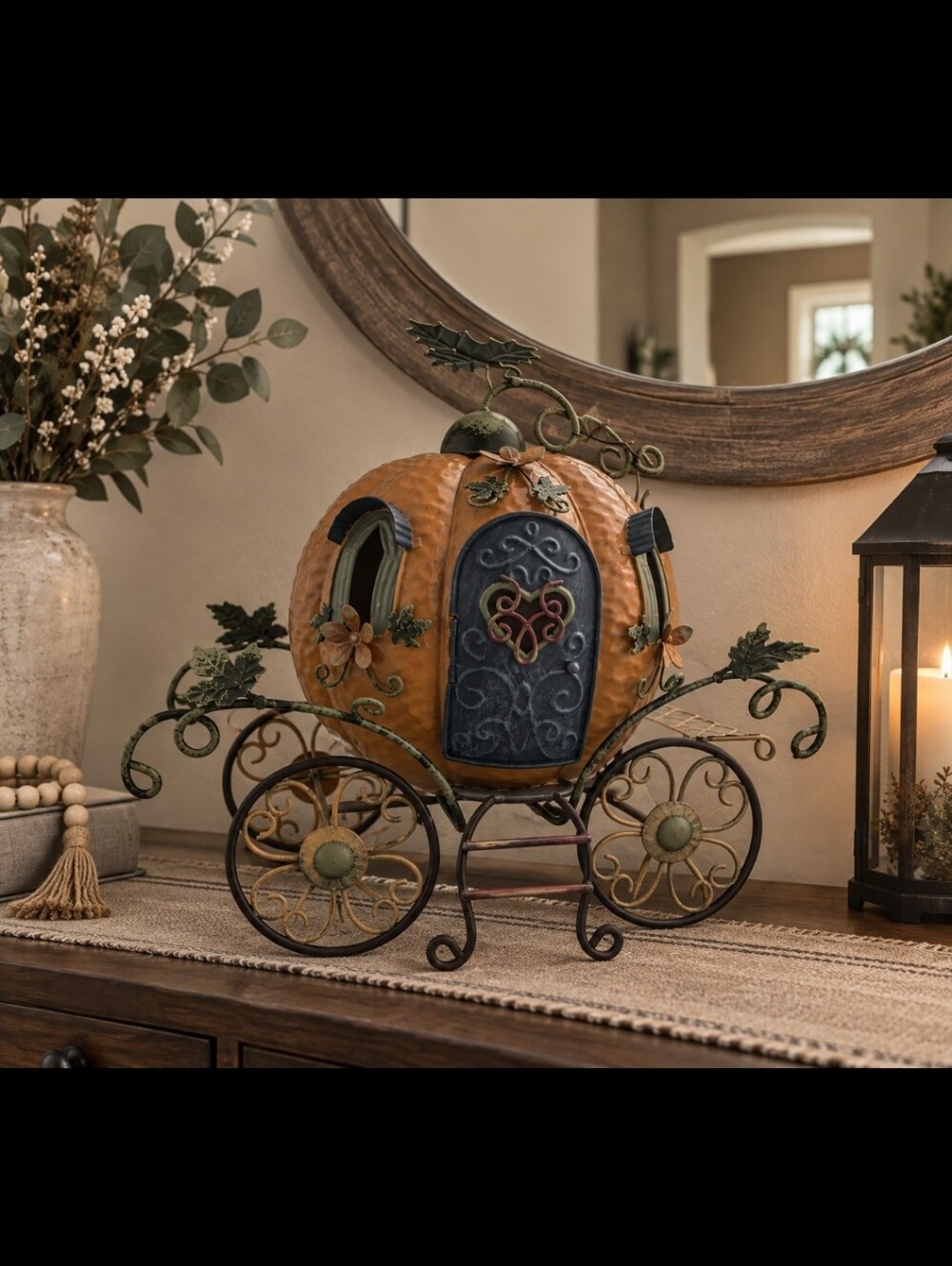 Metal Pumpkin Carriage